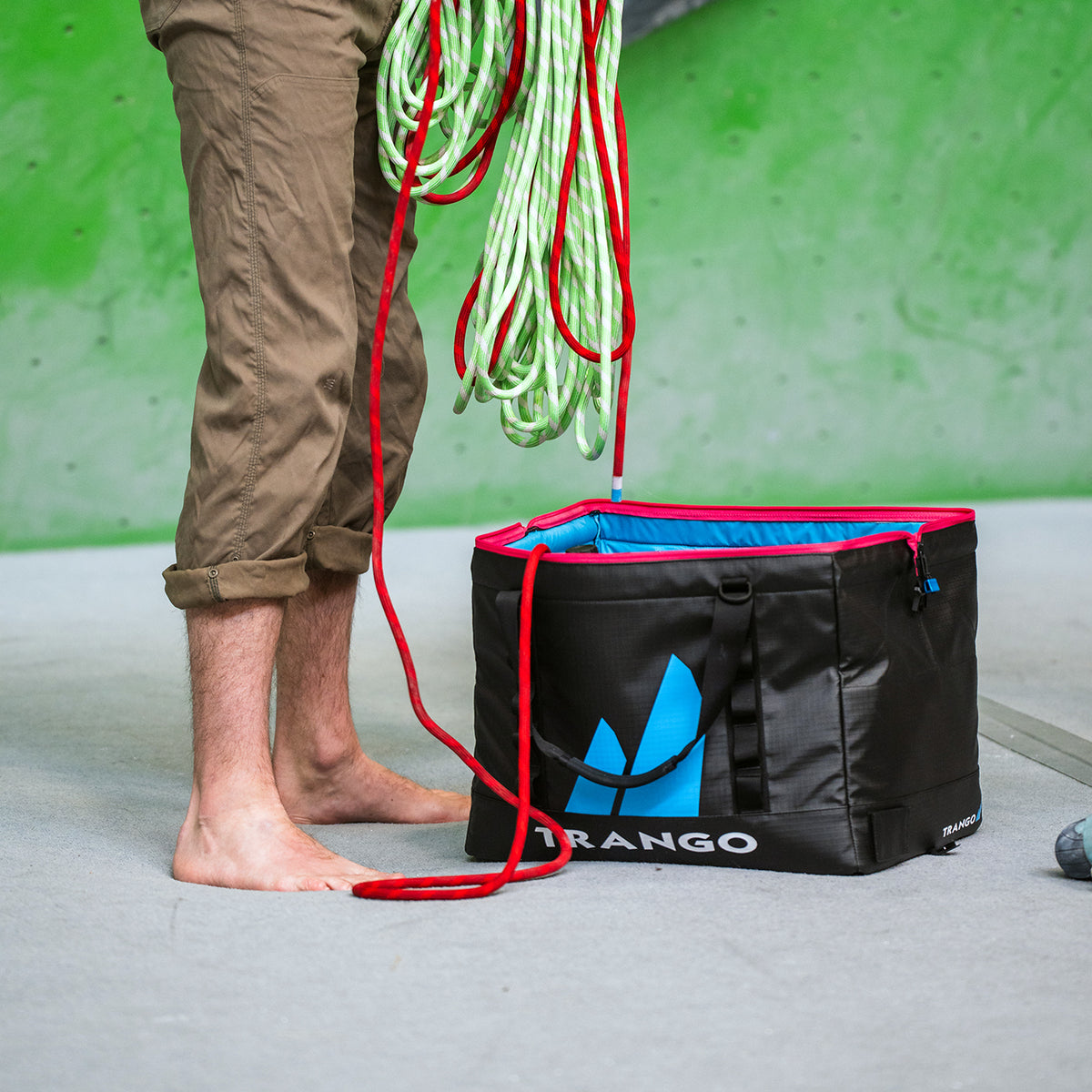 Rope Tote being used for rope management